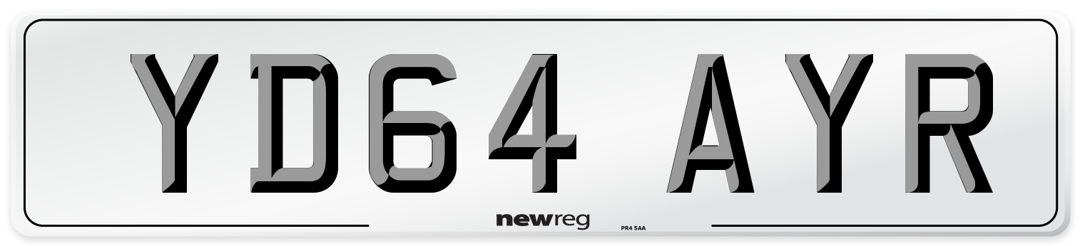 YD64 AYR Number Plate from New Reg